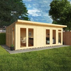 20 x 14 (6.10m x 4.10m) Mercia Insulated Garden Room - In Situ, Doors Closed