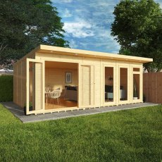 20 x 14 (6.10m x 4.10m) Mercia Insulated Garden Room - In Situ, Doors Open