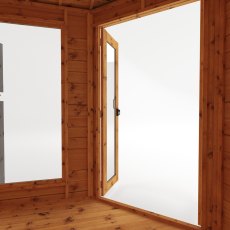 11x7 Mercia Corner Summerhouse with Side Shed - internal view