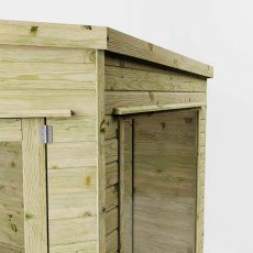 11x7 Mercia Corner Summerhouse with Side Shed - Hero Image, Roof Close Up