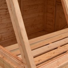 8x6 Shire Iceni Potting Shed - Door in Left Hand Side - close up of potting shelf