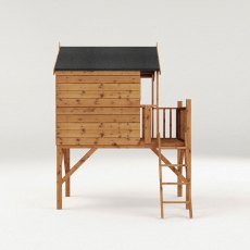 5 x 5 (1.49m x 1.51m) Mercia Poppy Playhouse with Tower - side elevation