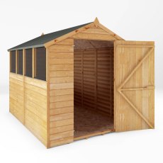 8 x 6 (2.40m x 1.90m) Mercia Overlap Apex Shed - Windowless