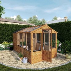 12 x 6  Mercia Greenhouse and Shed Combi - angle view