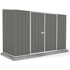 10 x 5 Mercia Absco Space Saver Metal Pent Shed in Grey