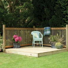 Forest Garden 8 x 8 (2.49m x 2.46m) Forest Patio Deck Kit - Pressure Treated