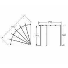 Forest Radial Pergola - Dimensions