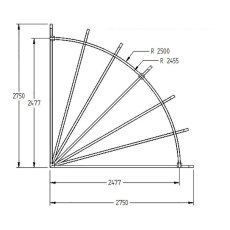 Forest Radial Pergola - Dimensions