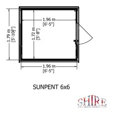 Shire Sun Pent Shiplap Potting Shed - Base plan