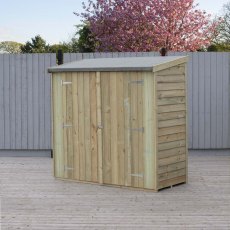 3 x 6 Shire Pent Overlap Shed with Double Doors - angled view