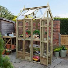 4 x 3 Forest Victorian Walkaround Greenhouse - Natural finish