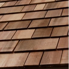 6 x 4  Forest Retreat Redwood Lap Pressure Treated Shed - Moss Green - Detail of shingle roof