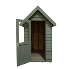 6 x 4  Forest Retreat Redwood Lap Pressure Treated Shed - Moss Green - Isolated