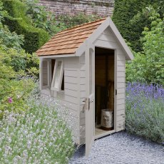 6 x 4  Forest Retreat Redwood Lap Pressure Treated Shed - Pebble Grey
