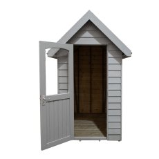 6 x 4  Forest Retreat Redwood Lap Pressure Treated Shed in Pebble Grey - Dimensions