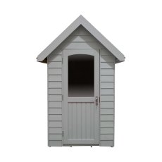 6 x 4  Forest Retreat Redwood Lap Pressure Treated Shed in Pebble Grey - Isolated