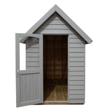 8 x 5 Forest Retreat Pressure Treated Redwood Lap Shed in Pebble Grey - Dimensions