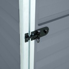 4x6 Palram Skylight Plastic Pent Shed - Dark Grey - door lock