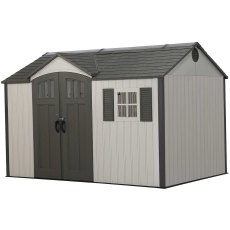 12.5x8 Lifetime Plastic Shed (with Single Entry) - closed door no white background