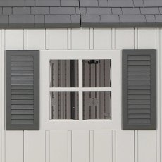 12.5x8 Lifetime Plastic Shed (with Single Entry) - external window and shutter