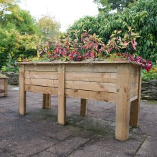 Forest Deep Root Planter - Pressure Treated - 6ft Long - with background and in use