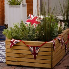 Forest Linear Planter - Double - Pressure Treated - 2ft 7in - Jubilee Decoration