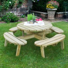 Forest Circular Picnic Table - 8 Seater