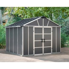 11 x 9 Palram Yukon Plastic Apex Shed - Dark Grey