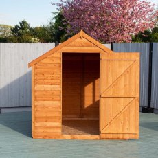 8 x 6 Shire Value Overlap Shed - front view, door open