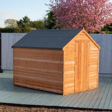8 x 6 Shire Value Overlap Shed - windowless side view