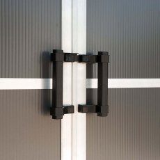 11 x 13 Palram Yukon Plastic Apex Shed - Dark Grey - door handles