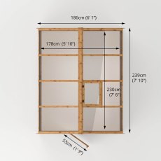 8 x 6 Mercia Traditional Greenhouse - floor plan