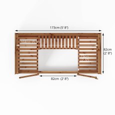 6 x 3 Mercia Traditional Tall Wall Greenhouse - footprint