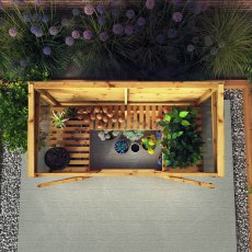 6x3 Mercia Traditional Tall Wall Greenhouse - aerial view