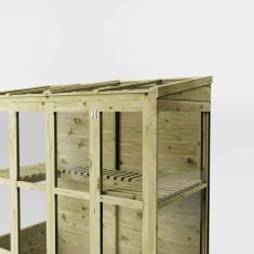 6x3 Mercia Traditional Tall Wall Greenhouse - corner view