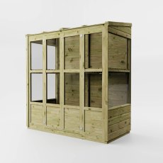 6x3 Mercia Traditional Tall Wall Greenhouse - isolated angle view