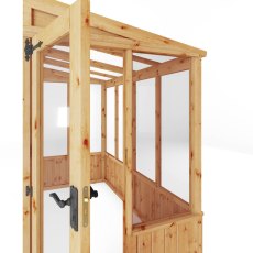 8x4 Mercia Premium Lean-to Greenhouse - Door