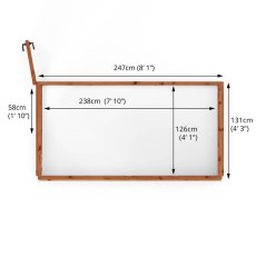 8x4 Mercia Premium Lean-to Greenhouse - footprint