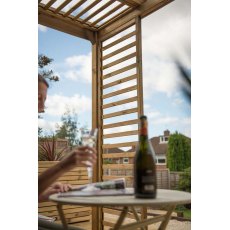 Forest Dining Pergola - Pressure Treated - dressed for drinks