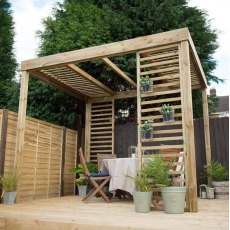 Forest Dining Pergola - Pressure Treated - angled view