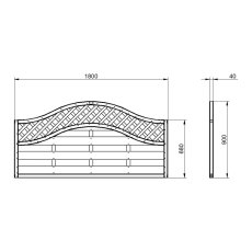 3ft High Forest Prague Fence Panels - dimensions