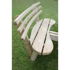 Forest Circular Picnic Table with Seat Backs - 8 Seater - close up of seat