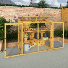 4 x 2 Mercia Mini Greenhouse - in situ, doors open