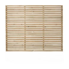 5ft High Forest Slatted Fence Panel  - Pressure Treated - isolated front view