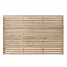 4ft High Forest Contemporary Slatted Fence Panel - Pressure Treated - isolated front view