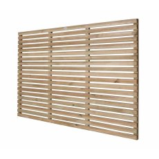 4ft High Forest Slatted Fence Panel  - Pressure Treated - isolated angled view