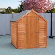 7 x 5 (2.05m x 1.62m) Shire Value Overlap Shed - door closed