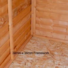 7 x 5 (2.05m x 1.62m) Shire Value Overlap Shed - framework and floor