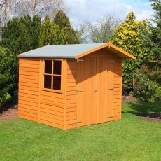 7 x 7 Shire Overlap Shed - insitu with window located on the left hand side