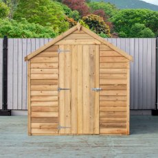8 x 6 Shire Value Overlap Shed - Pressure Treated - Front on door closed